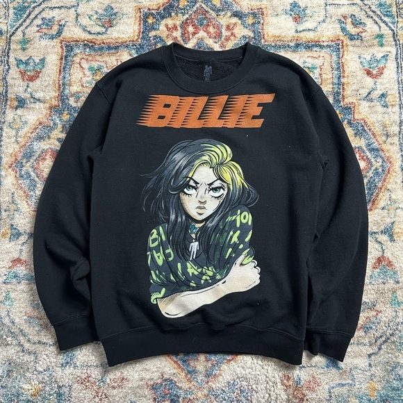 Billie Eillish Pullover Crewneck Medium - Picture 1 of 4
